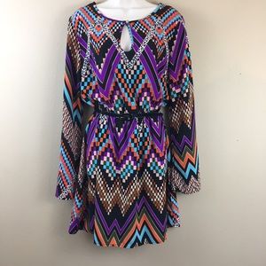 Charlotte Russe multi color fit and flare dress